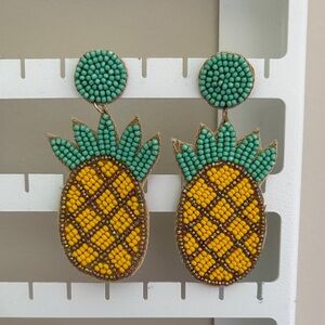 Beaded Pineapple Earrings